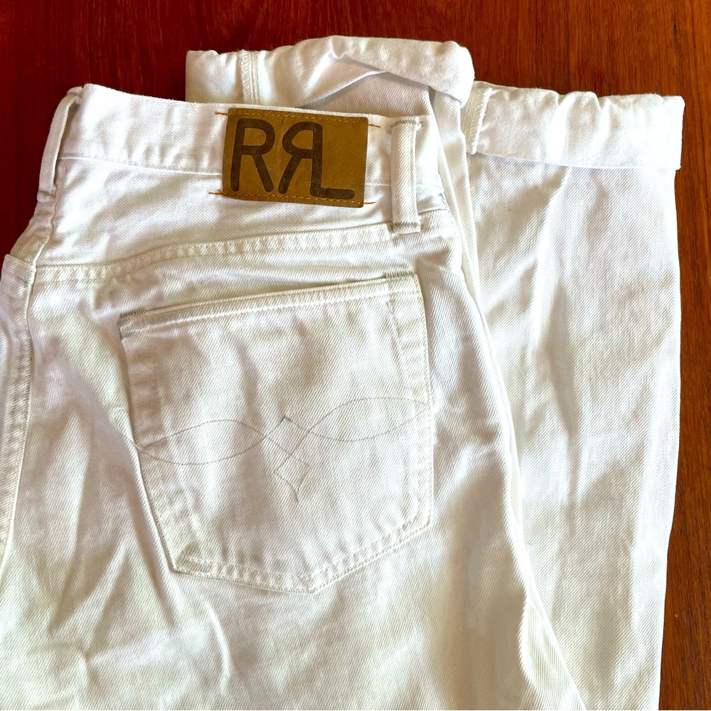 Ralph Lauren White Denim RRL Slim Fit Jeans (size 30x32 and 32x30)